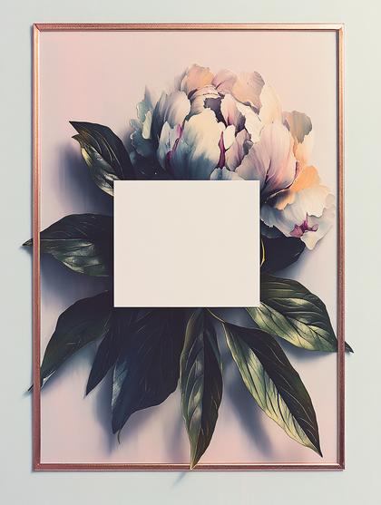 Peony in a Frame