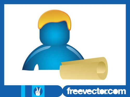 Person With Paper Scroll Free Vector