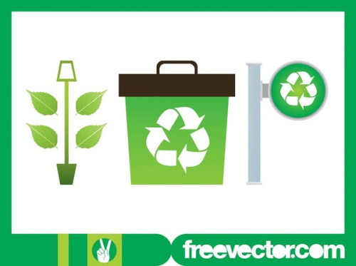 Plant and Recycling Free Vector