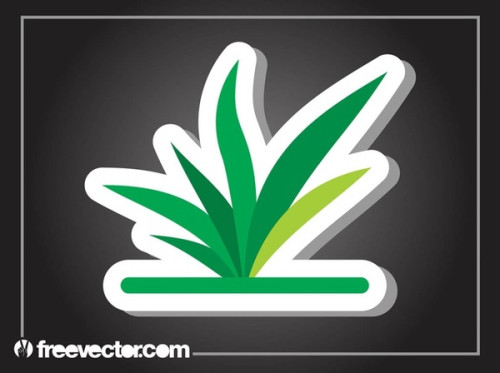 Plant Sticker Free Vector