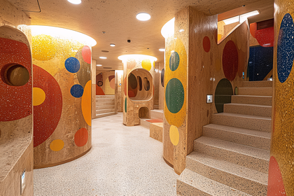 Playful Interior with Colorful Circles