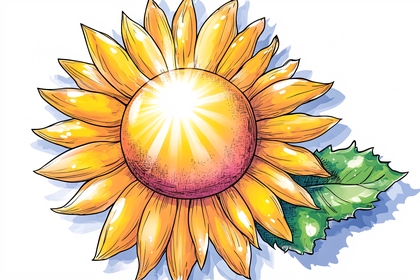 Radiant Sunflower Illustration