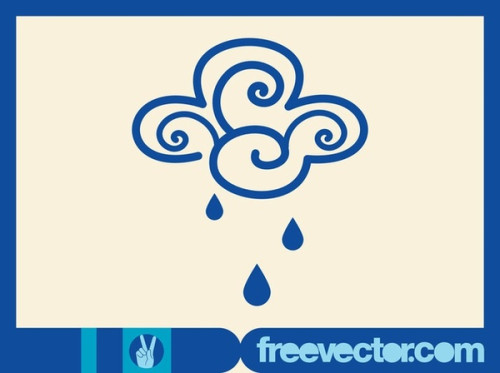 Rain Symbol Free Vector