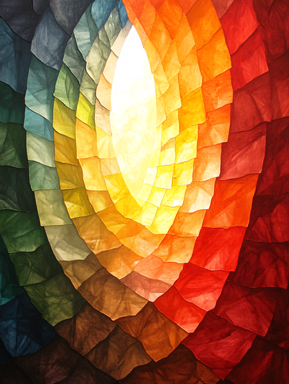Rainbow Leaf Pattern
