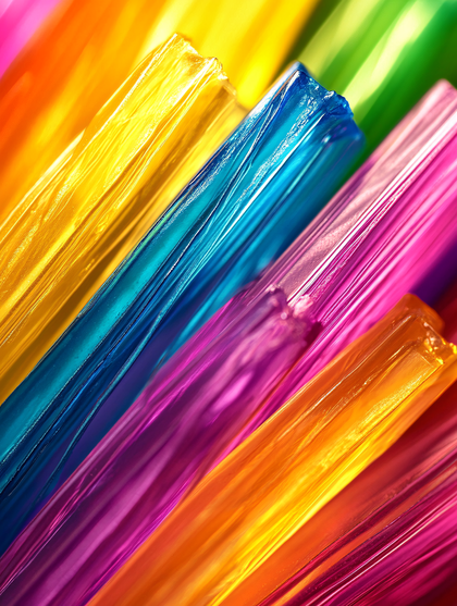 Rainbow Straws Abstract