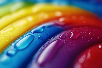 Rainbow Water Droplets