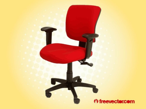 Red Office Chair Free Vector
