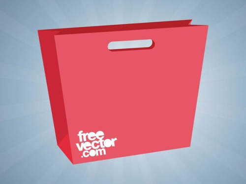 Red Shopping Bag Free Vector