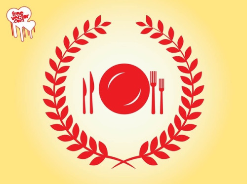 Retro Food Icon Free Vector