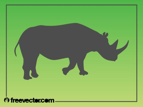 Rhinoceros Silhouette Free Vector