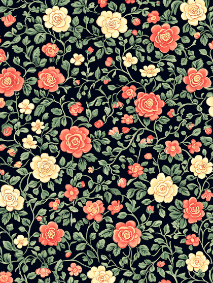 Rose and Floral Pattern