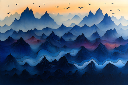 Serene Blue Mountain Vista