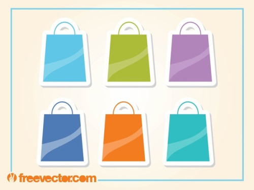 Shopping Bags Icons Free Vector