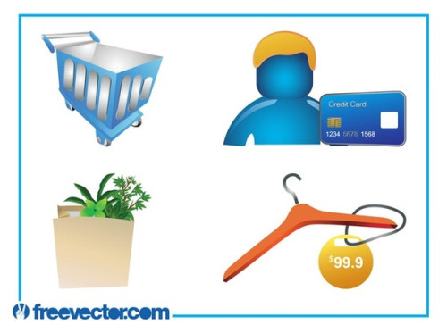 Shopping Set Free Vector