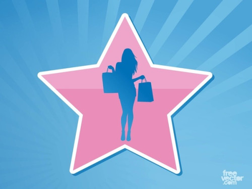 Shopping Sticker Free Vector