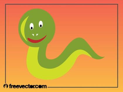 Smiling Snake Free Vector