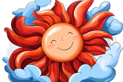 Smiling Sun and Clouds