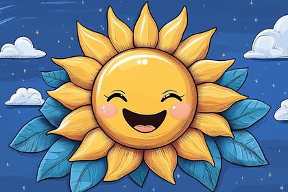 Smiling Sun Cartoon