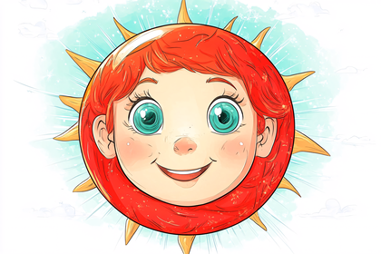 Smiling Sun Child Face