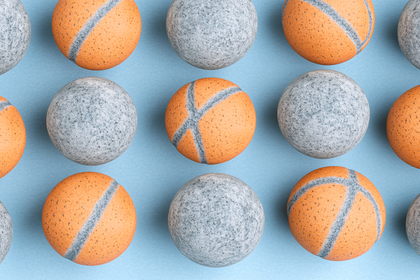Spheres Pattern On Blue Background
