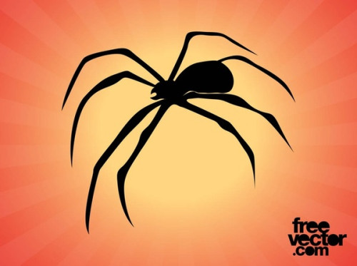 Spider Silhouette Free Vector