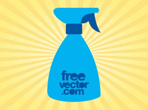 Spray Bottle Silhouette Free Vector