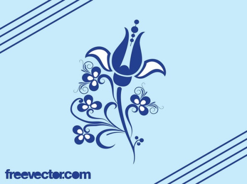 Spring Flower Silhouette Free Vector
