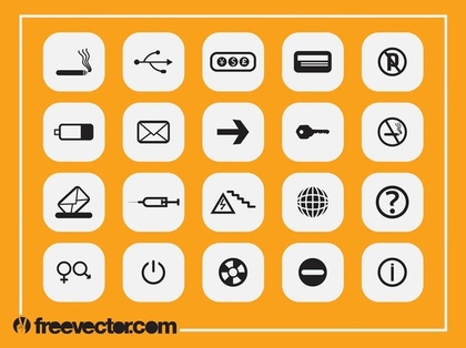 Square Icons Designs Free Vector