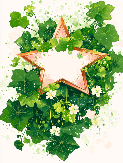 Star Embellishment with Greenery