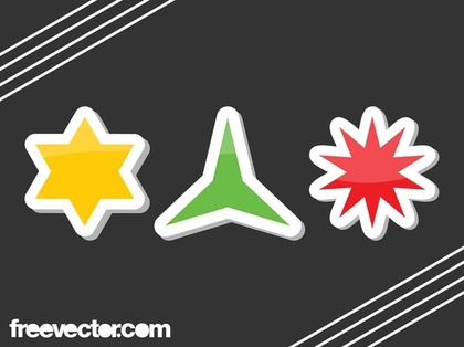 Star Stickers Free Vector