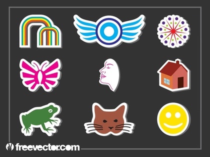 Sticker Pack Free Vector