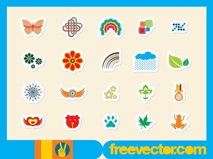 Stickers Free Vector