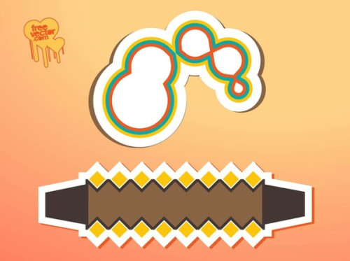 Sticker Shapes Free Vector