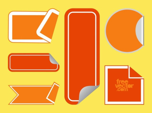 Stickers and Labels Free Vector