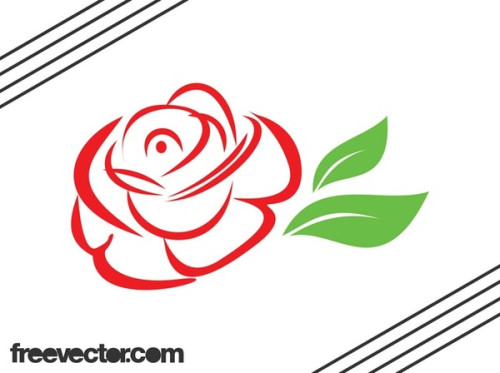 Stylized Rose Free Vector