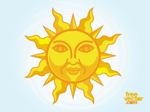 Stylized Sun Free Vector