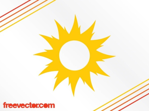 Sun Icon Design Free Vector