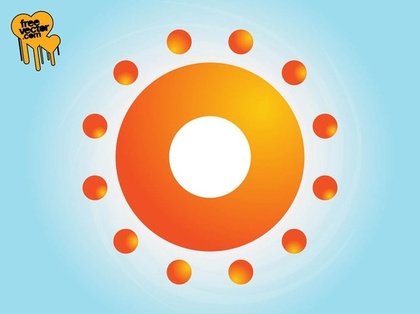 Sun Symbol Free Vector