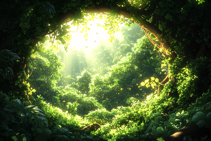 Sunlit Forest Circle