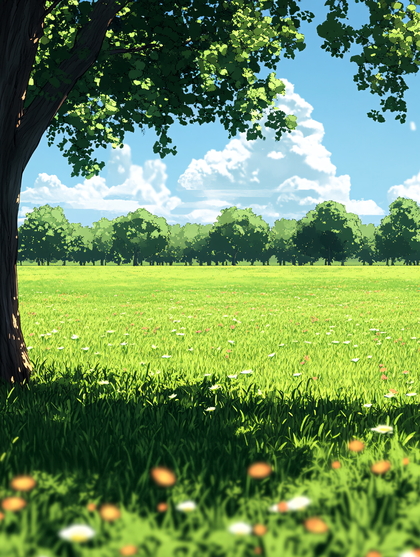 Sunny Meadow Landscape