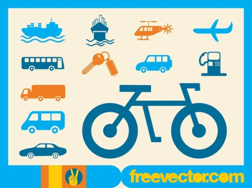 Transport Icons Free Vector