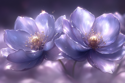 Two Purple Flowers