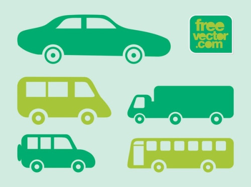 Vehicles Icons Free Vector