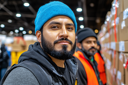 Warehouse Workers with Boxes
