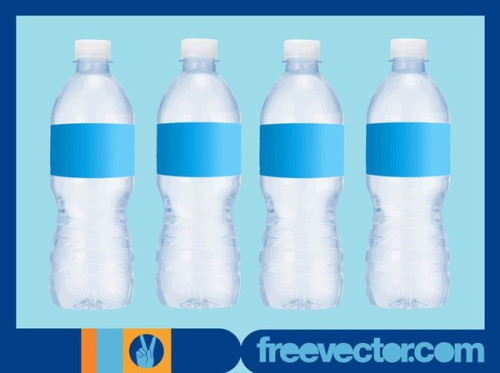 Water Bottles With Blank Labels Free Vector