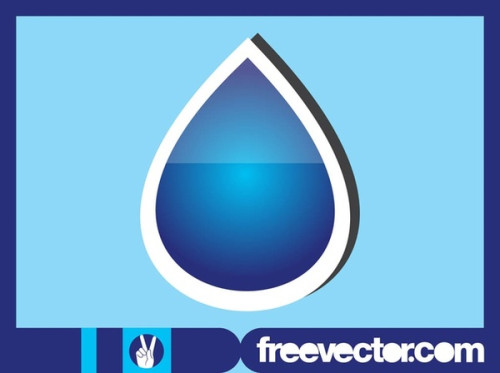 Water Drop Sticker Free Vector