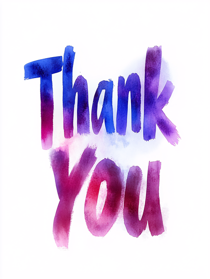 Watercolor Thank You