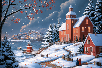 Winter Village by the Coast