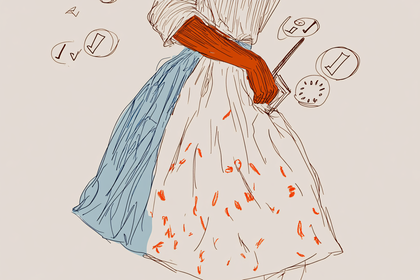 Woman Holding a Clipboard