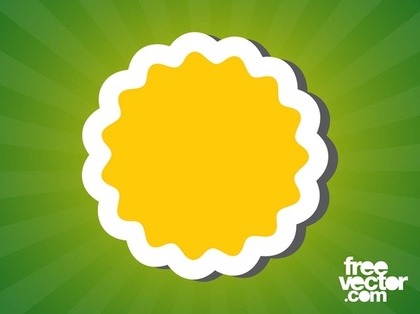 Yellow Badge Free Vector